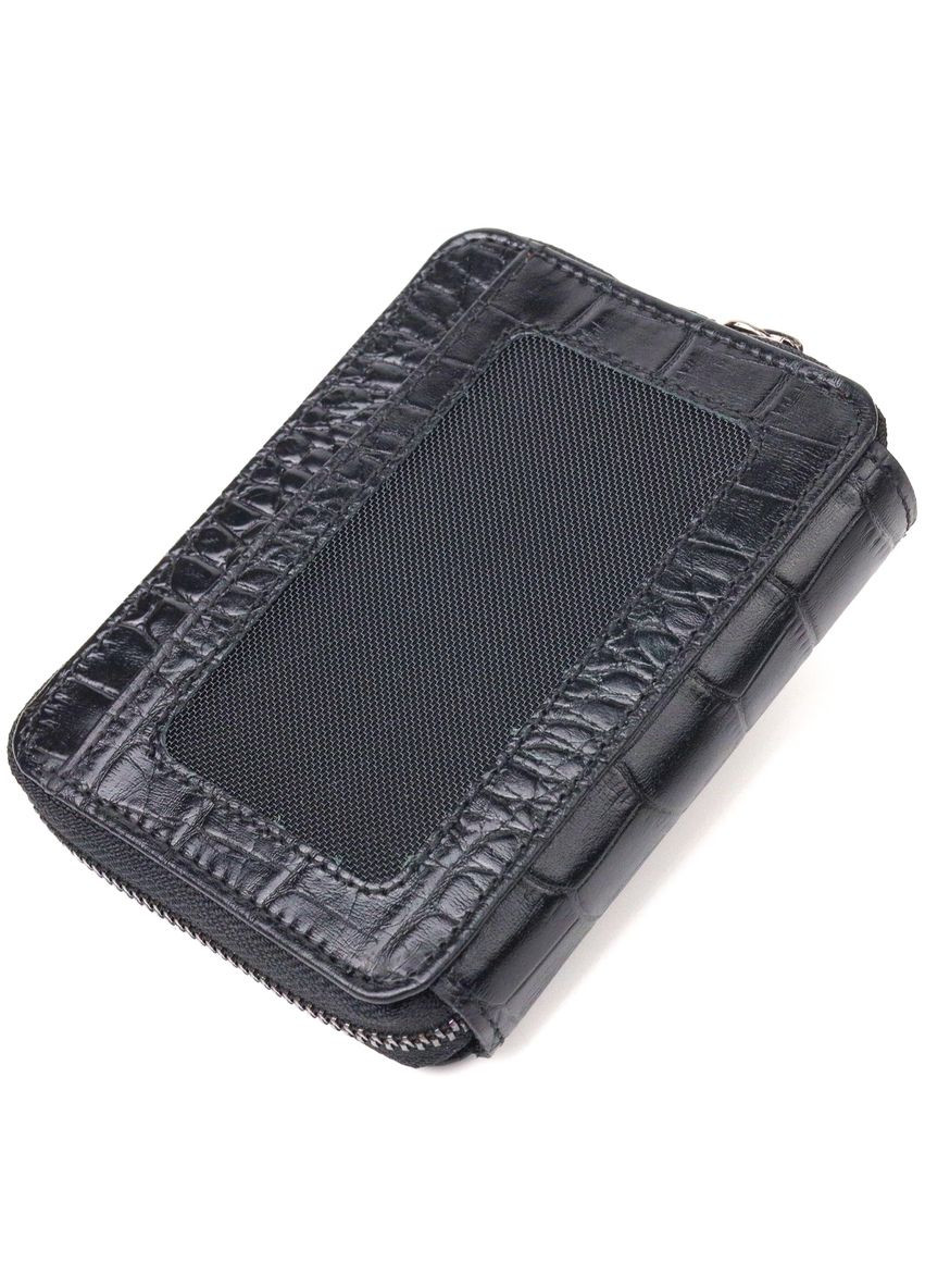 Жіноче портмоне зі шкіри з тисненням та кишенями чорне (sku_21491) No Brand (328218253)