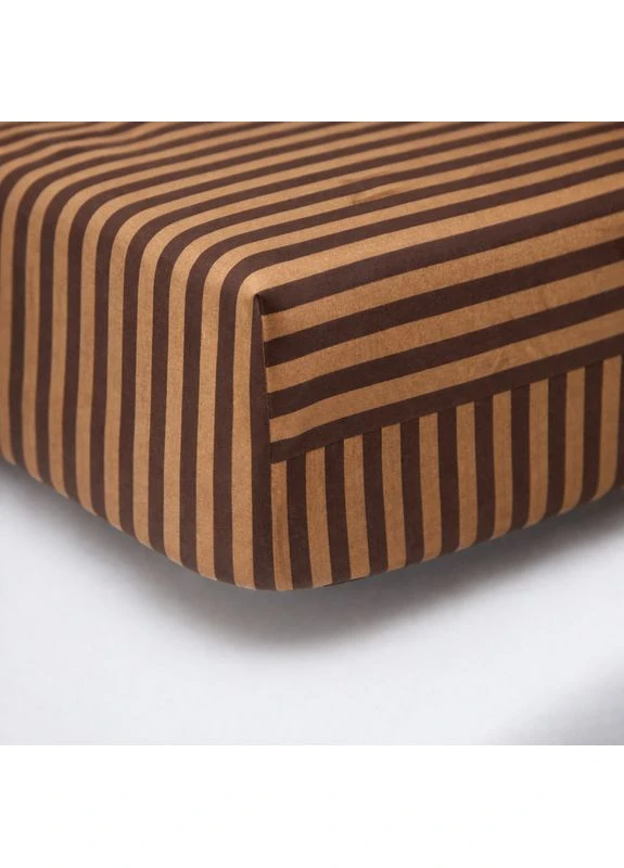 Простирадло на резинці Бязь Gold Люкс 80х200х25 см (MS-850001902) Moon&Star Coffee Stripe (386597621)