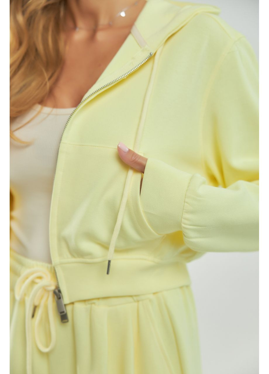 Однотонный спортивный костюм из тощи с капюшоном и прямыми брюками Lurex (356952223)