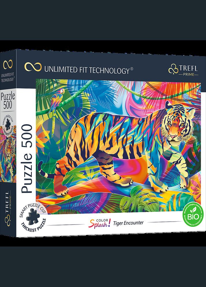 Пазли Безмежна колекція. Зустріч з тигром (500 елм.) 37453 ( ) Trefl (328946483)