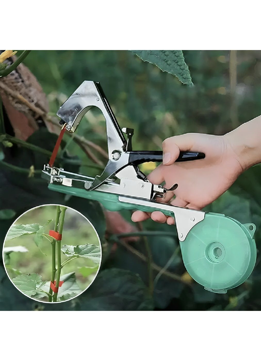 Комплект набір садовий степлер тапенер для підв'язки рослин із саморуйнівною прищеплювальною стрічкою 2 см × 100 м (480308-Prob) Unbranded (333298791)