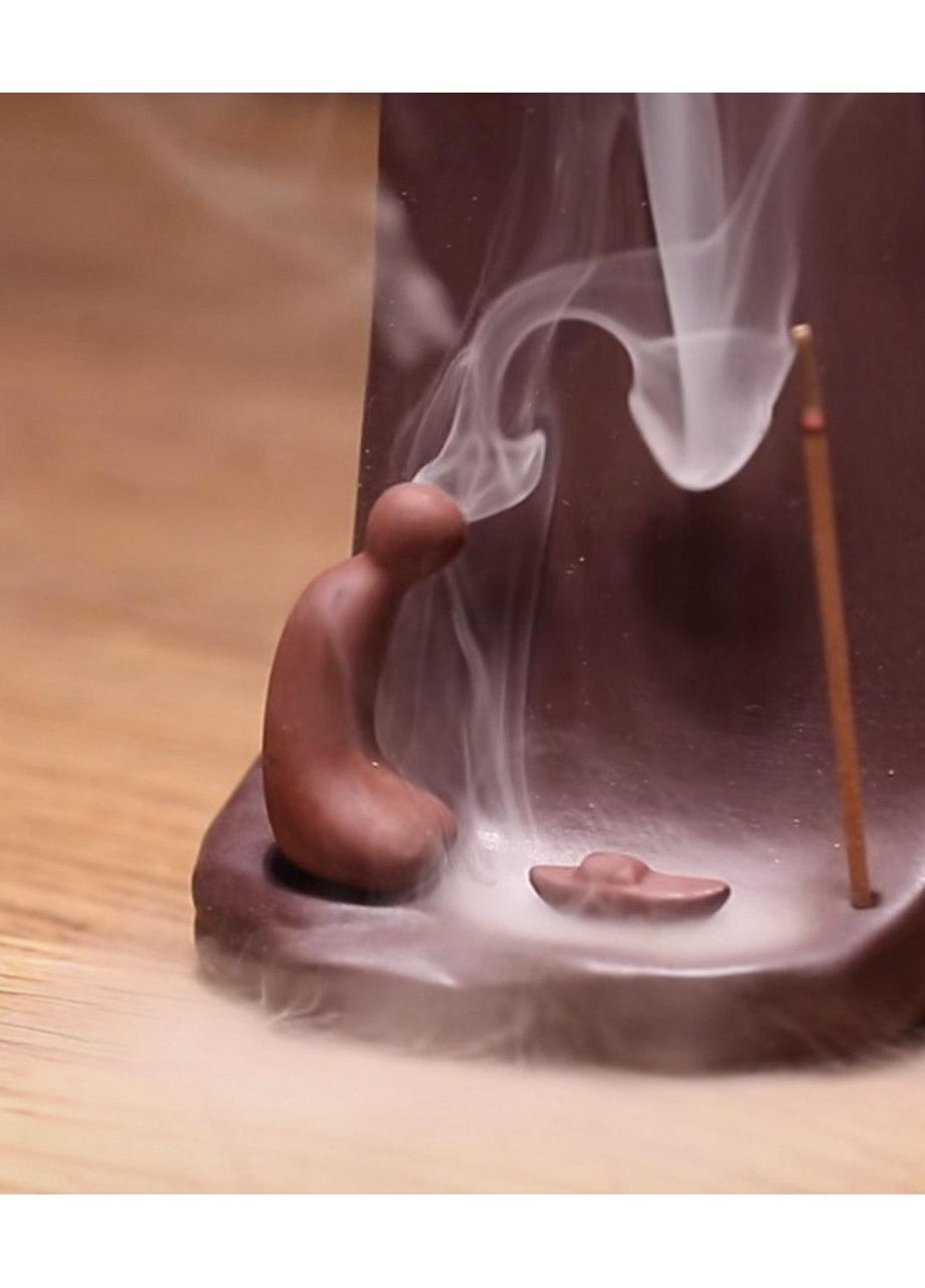 Подставка 2 в 1 жидкий дым и аромапалочки с монахом +20 конусов No Brand (295012753)