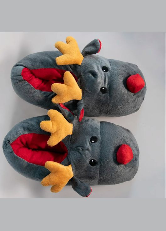 Теплі тапочки Олені Санти, м'які домашні капці. No Brand (305831060)