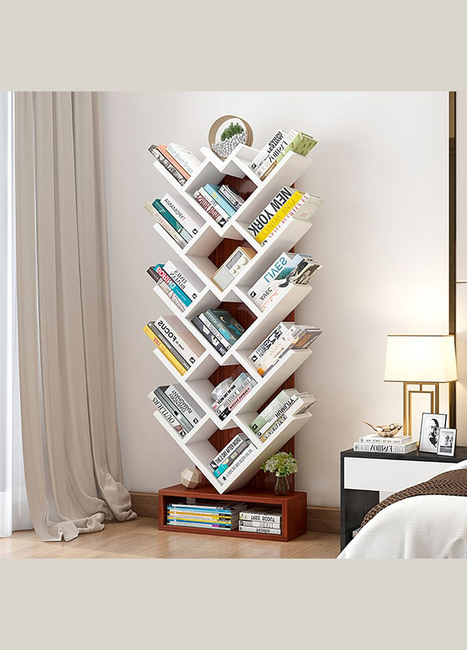 Книжный стеллаж из дерева Рембрант 5 капучино-зефир (КПС-50030920) No Brand (328082090)