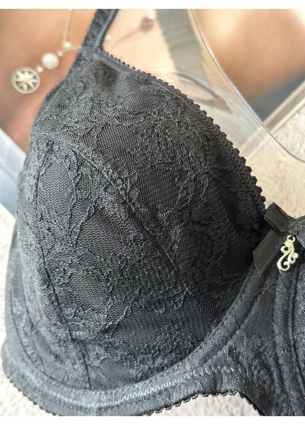 Чёрный лифчик большого размера на чашку f черный Lanny Mode