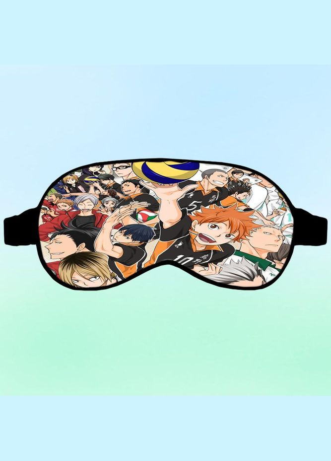 Маска для сну Аніме Волейбол #0001 чорна No Brand (315043836)