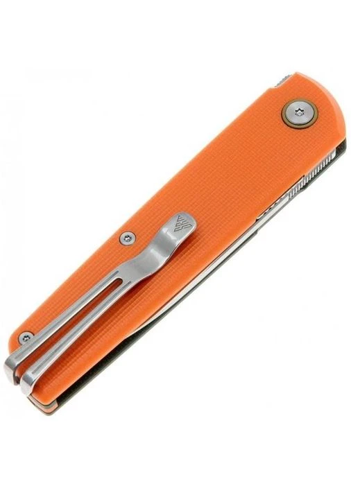 Нож Qrick, Sandvik14C28N, G10, помаранчево-зелений (408L-GX) SRM (400789307)