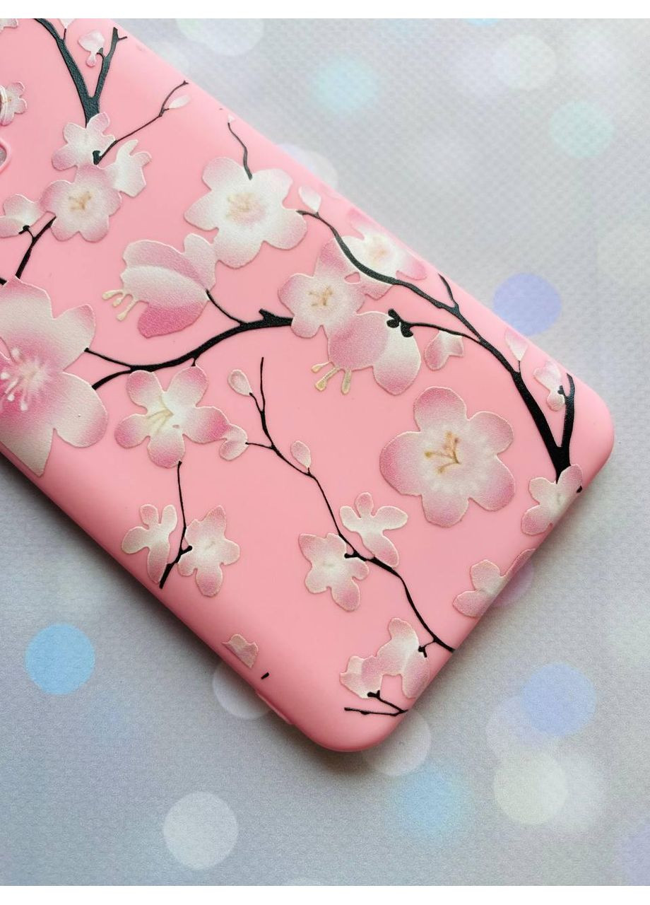 Матовий рожевий чохол на Xiaomi Redmi 7A:: Квітуча сакура (принт 282) Creative (360675094)