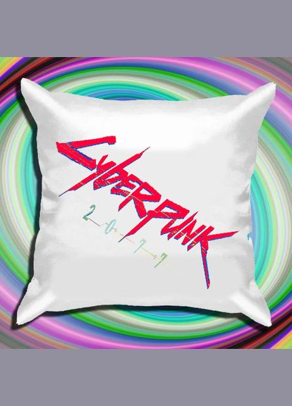Подушка з принтом "Cyberpunk (напис)" Push IT Кавун (316096162)