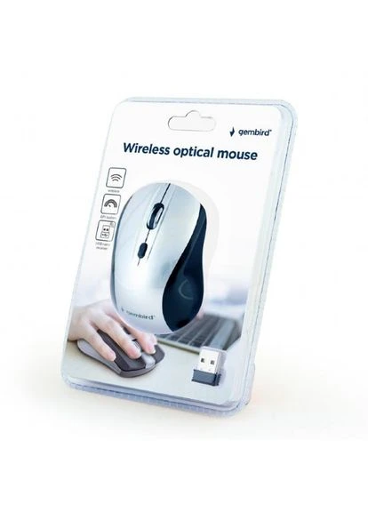Миша бездротова MUSW-4B-02-BS Black/Silver Gembird (371632909)