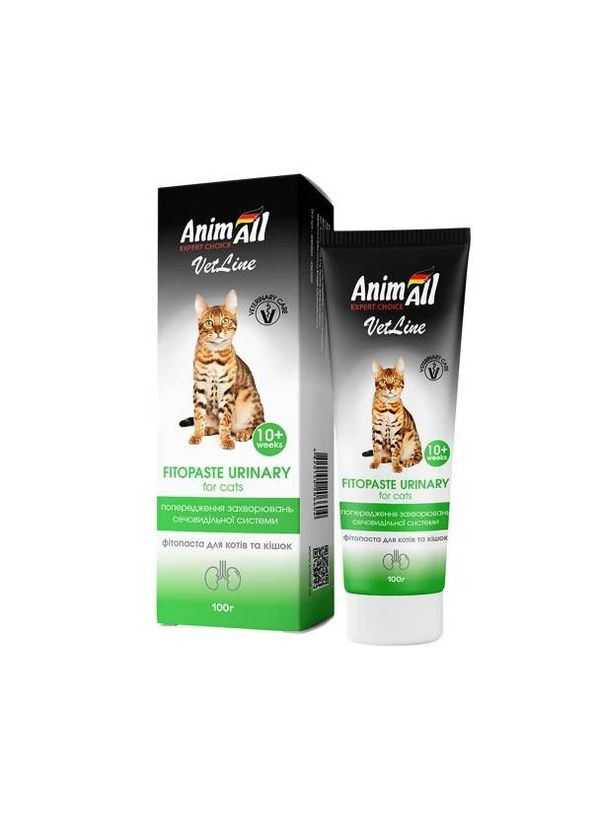 Фитопаста VetLine уринари для кошек 100 мл (4820150206604) AnimAll (279561349)