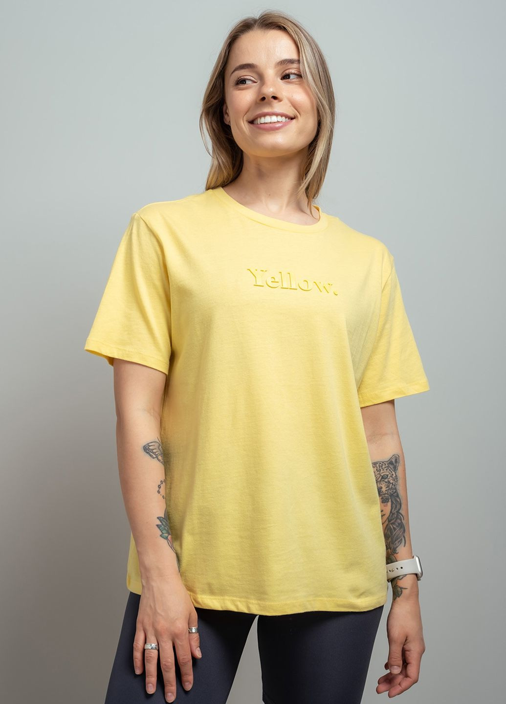 Жовта літня футболка жіноча пряма 343050 Power