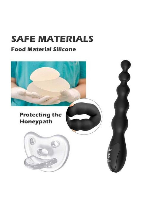 Анальный вибратор Lover черного цвета с силиконом на USB, гибкий, приятный для кожи материал премиум-класса. Satisfyer (360604176)