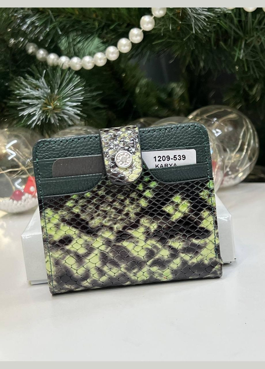 Картхолдер (кошелек для визиток и карточек плюс два отделения для купюры) Турция натуральная кожа питон Karya (341322788)