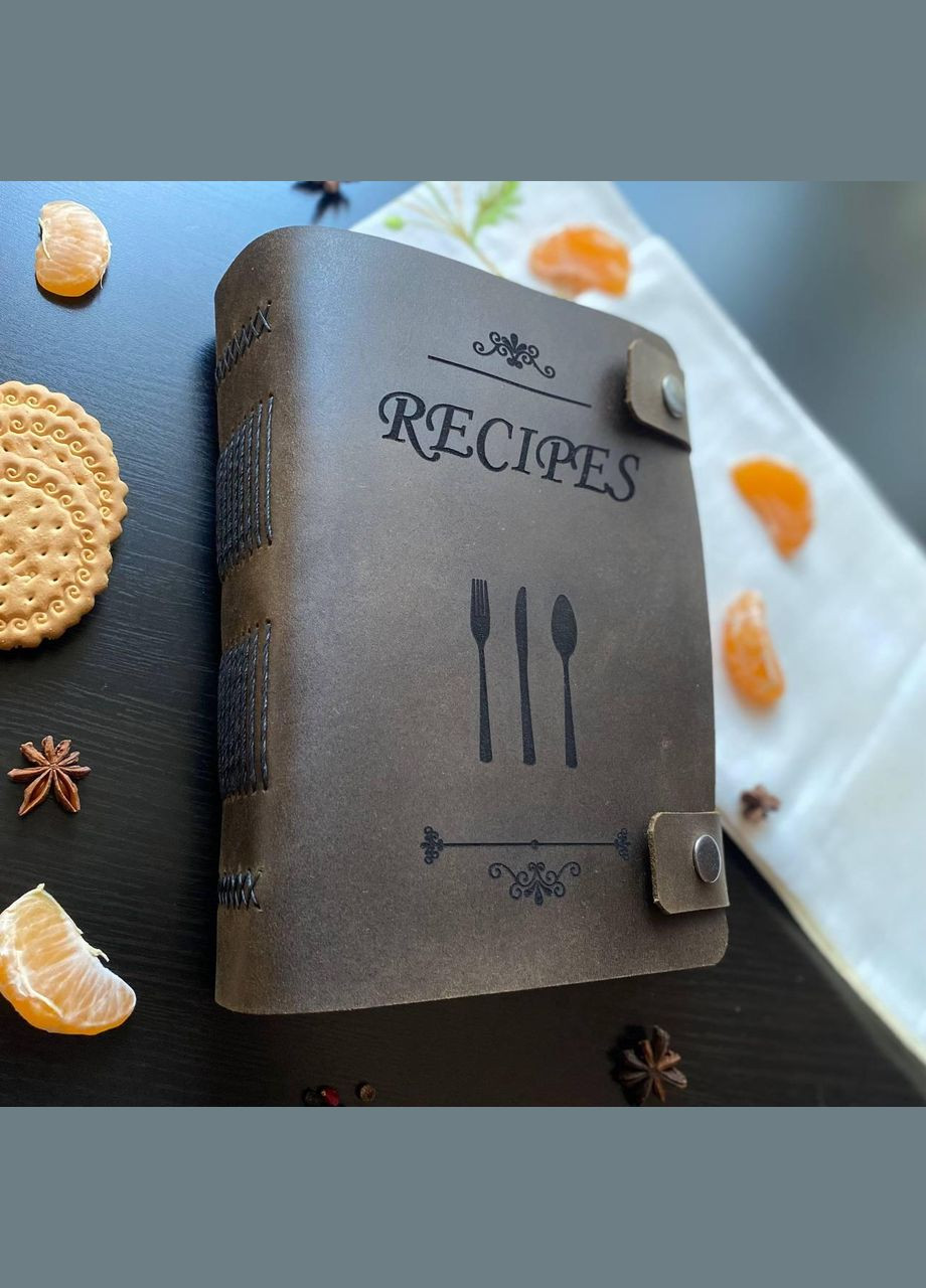 Блокнот для запису рецептів з натуральної шкіри 320 сторінок А5 No Brand (346871762)
