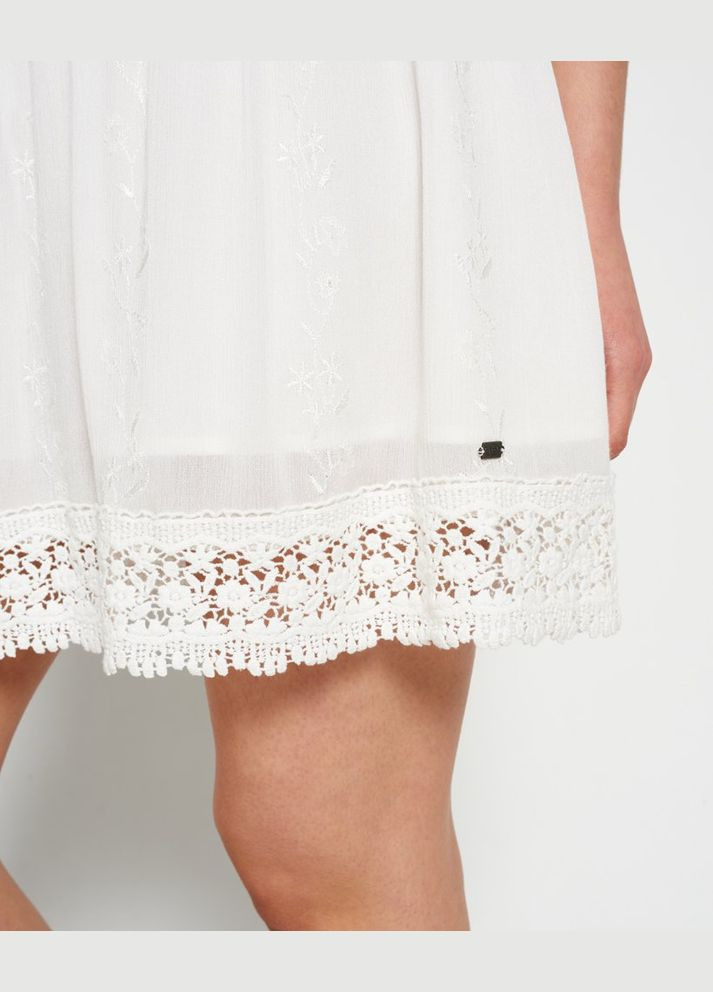 Бавовняна спідниця з вишивкою та кружевом Superdry (298921261)