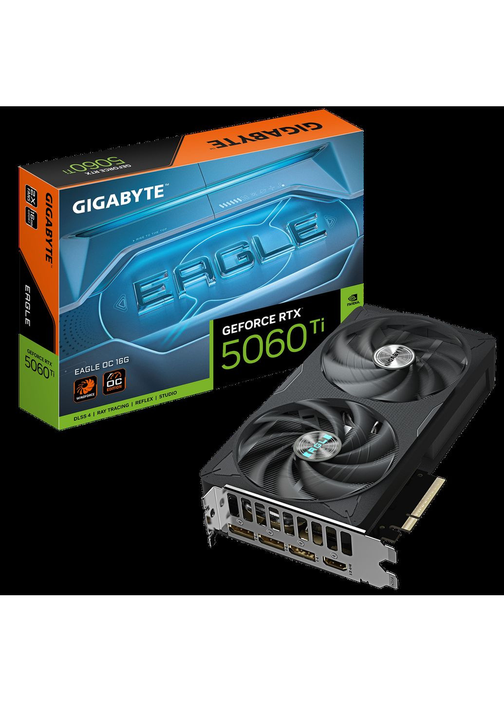 Відеокарта GeForce RTX 5060 Ti 16GB EAGLE OC (GV-N506TEAGLE_OC-16GD) Gigabyte (372464604)