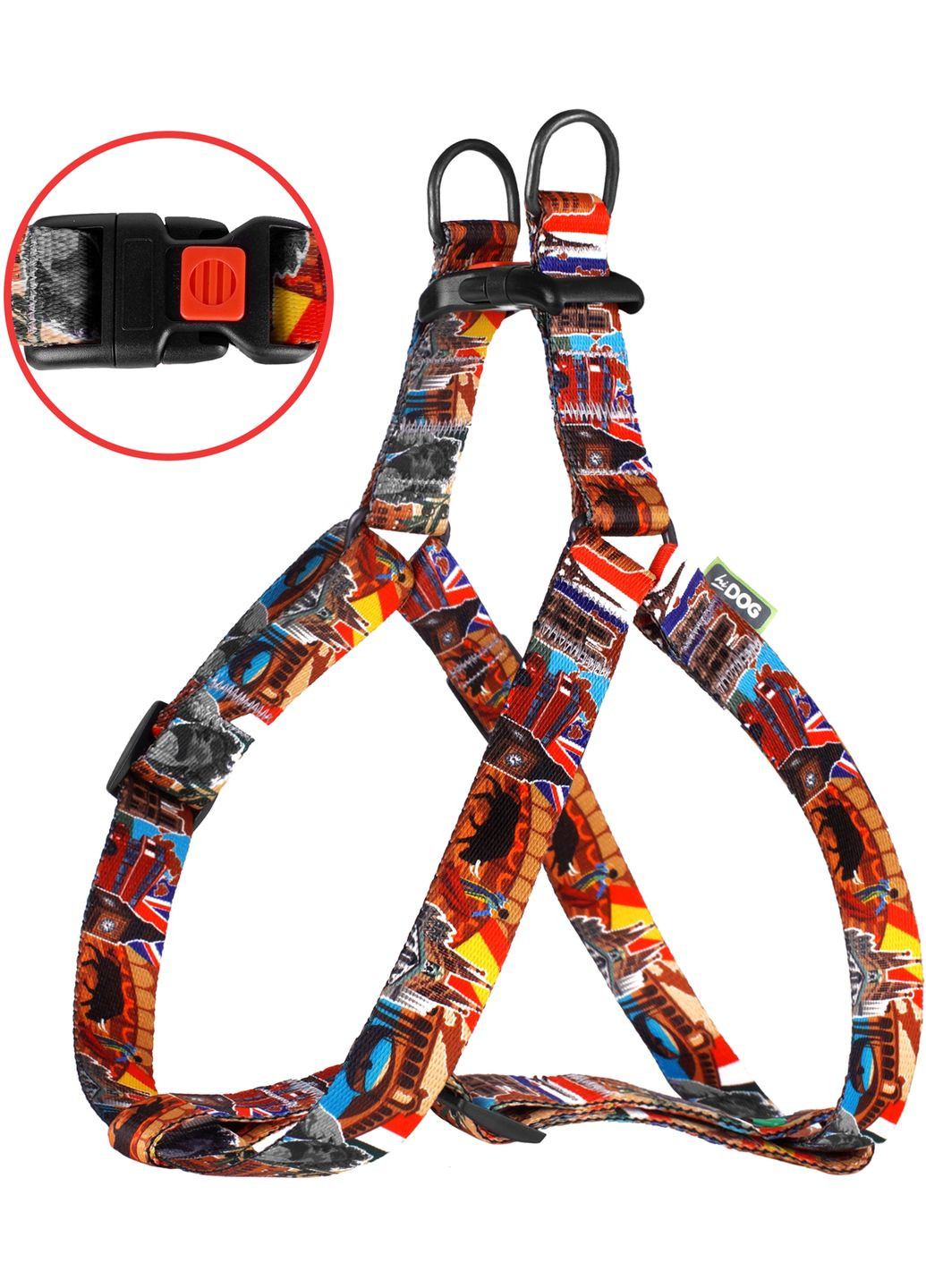 Шлей охоплення грудної клітки 50-81 см ширина 25 мм Europe (2100102434012) Hi Dog (332880327)