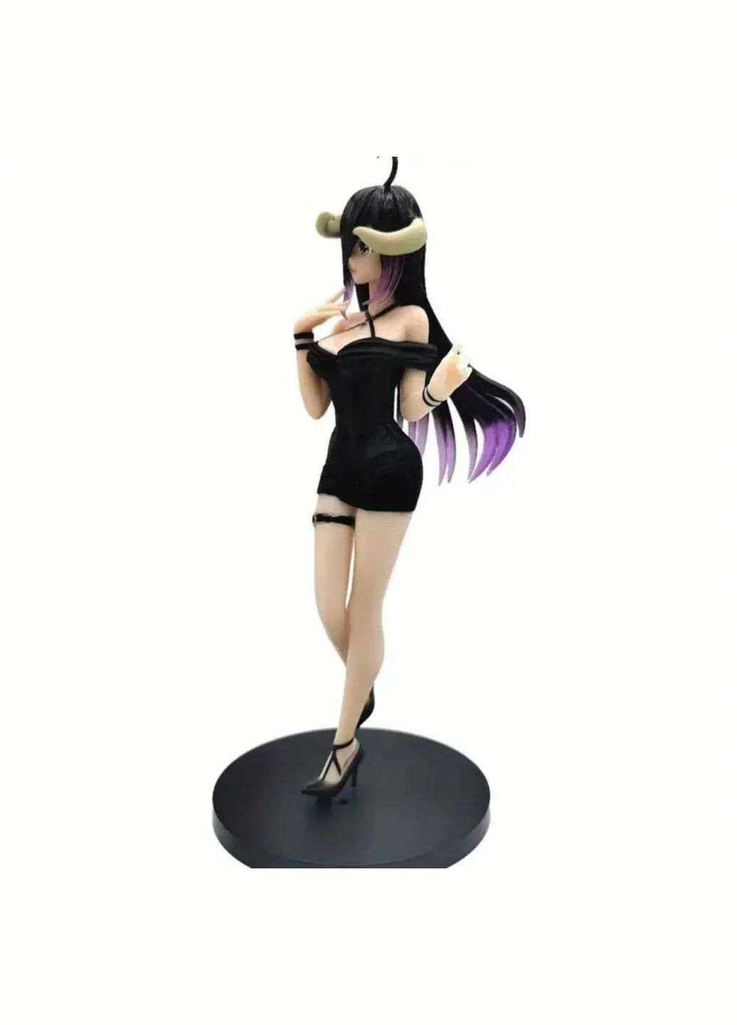 Фигурка аниме-девушки с рожками в черном платье No Brand (346871905)