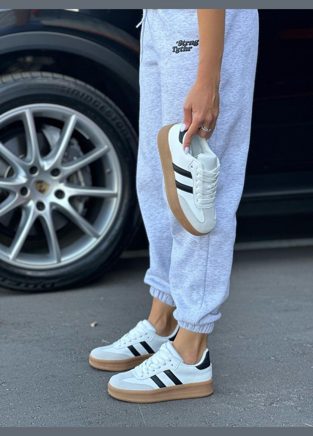 Білі білі кросівки жіночі повсякденні весна осінь підошва на високій підошві No Brand