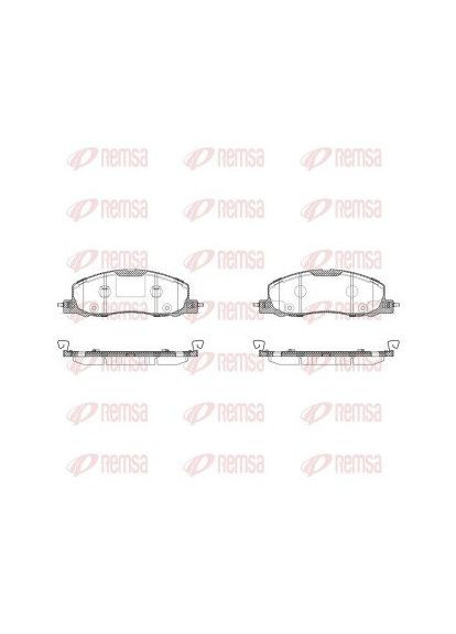 Колодки гальмівні дискові (комплект 4 шт) Remsa (345772392)