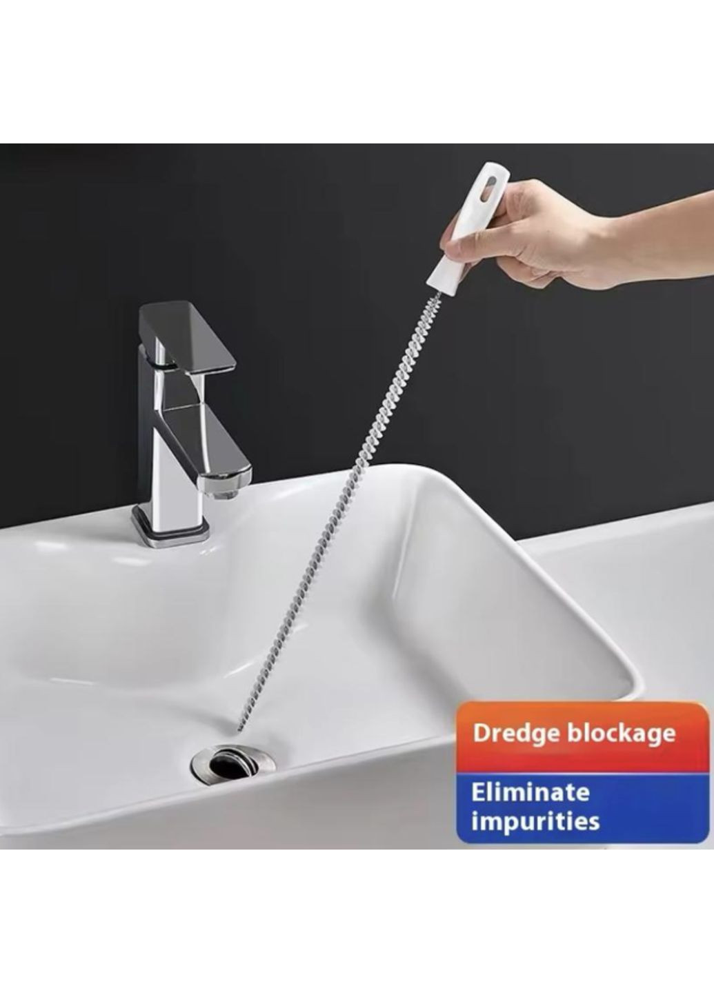 Гачок-трос для чищення каналізації та зливу від волосся 1 шт Білий Lencent (354821989)