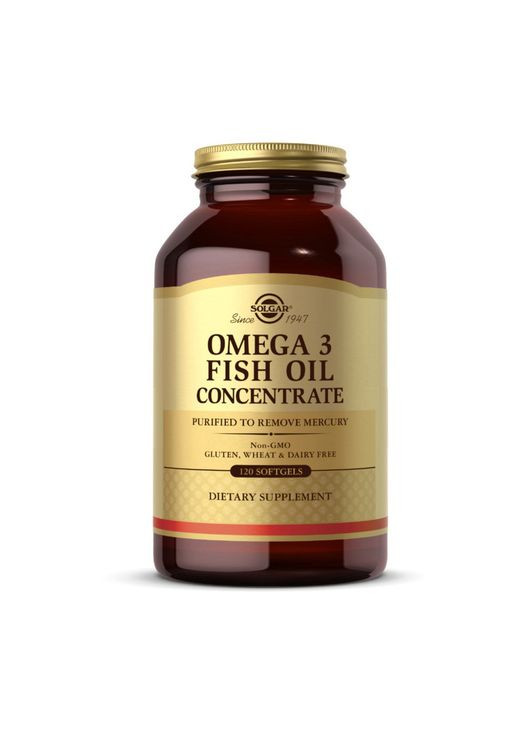 Omega 3 Fish Oil Concentrate (120 softgels) Solgar (365446895)