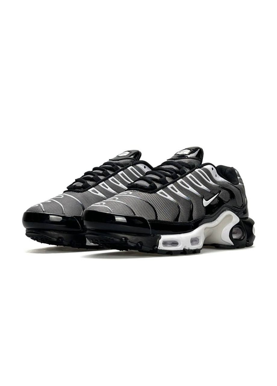 Серые демисезонные кроссовки мужские nike No Brand Air Max Plus Grey Black White