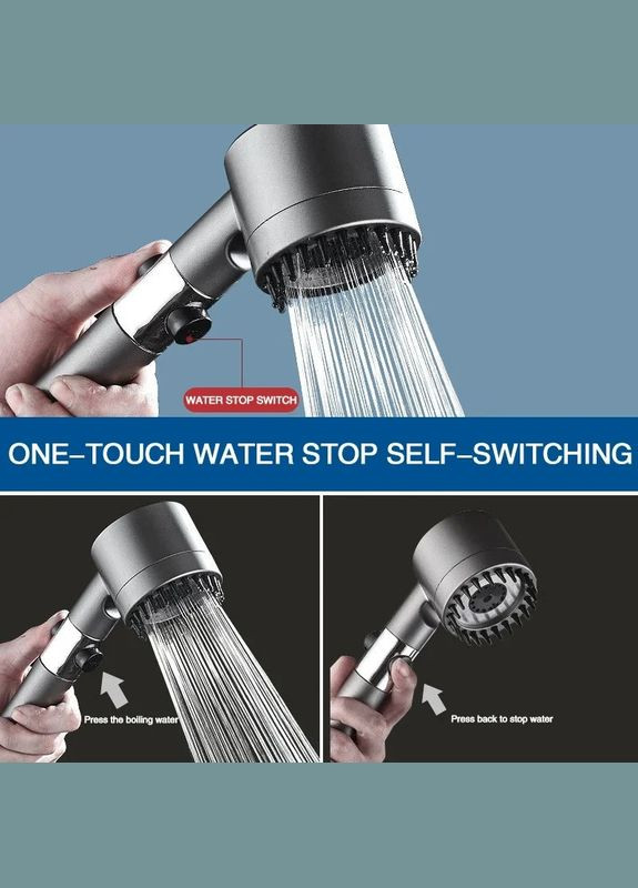 Воронка для душа массажная с 3 режимами давления водосберегающая. No Brand (302242186)