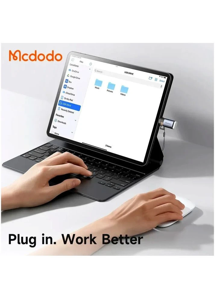 Адаптер USB-A to Lightning з TF Card Reader Чорний 2-в-1 McDodo (370167117)