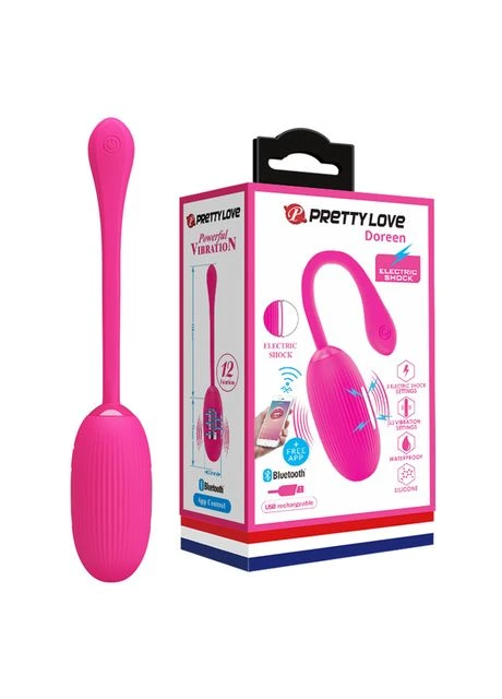 Виброяйцо - Pretty Love Doreen Electric Shock Egg Pink (App) LyBaile (397293699)