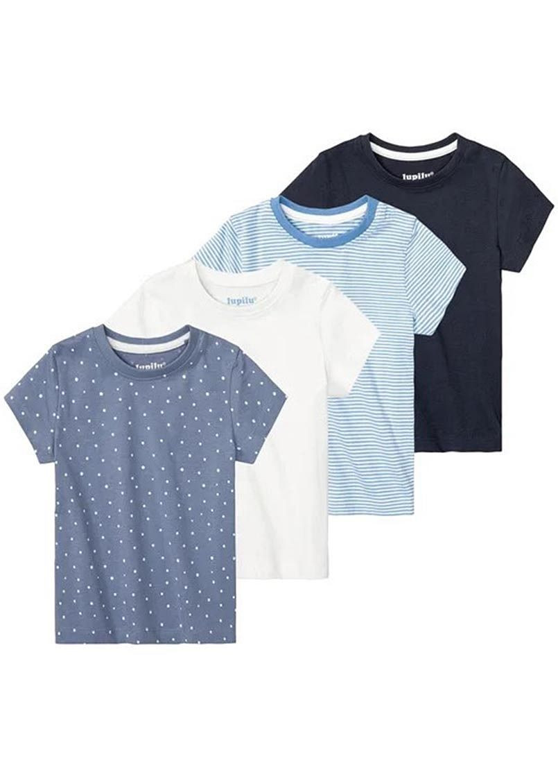 Комбинированная демисезонная футболка 4шт Lupilu