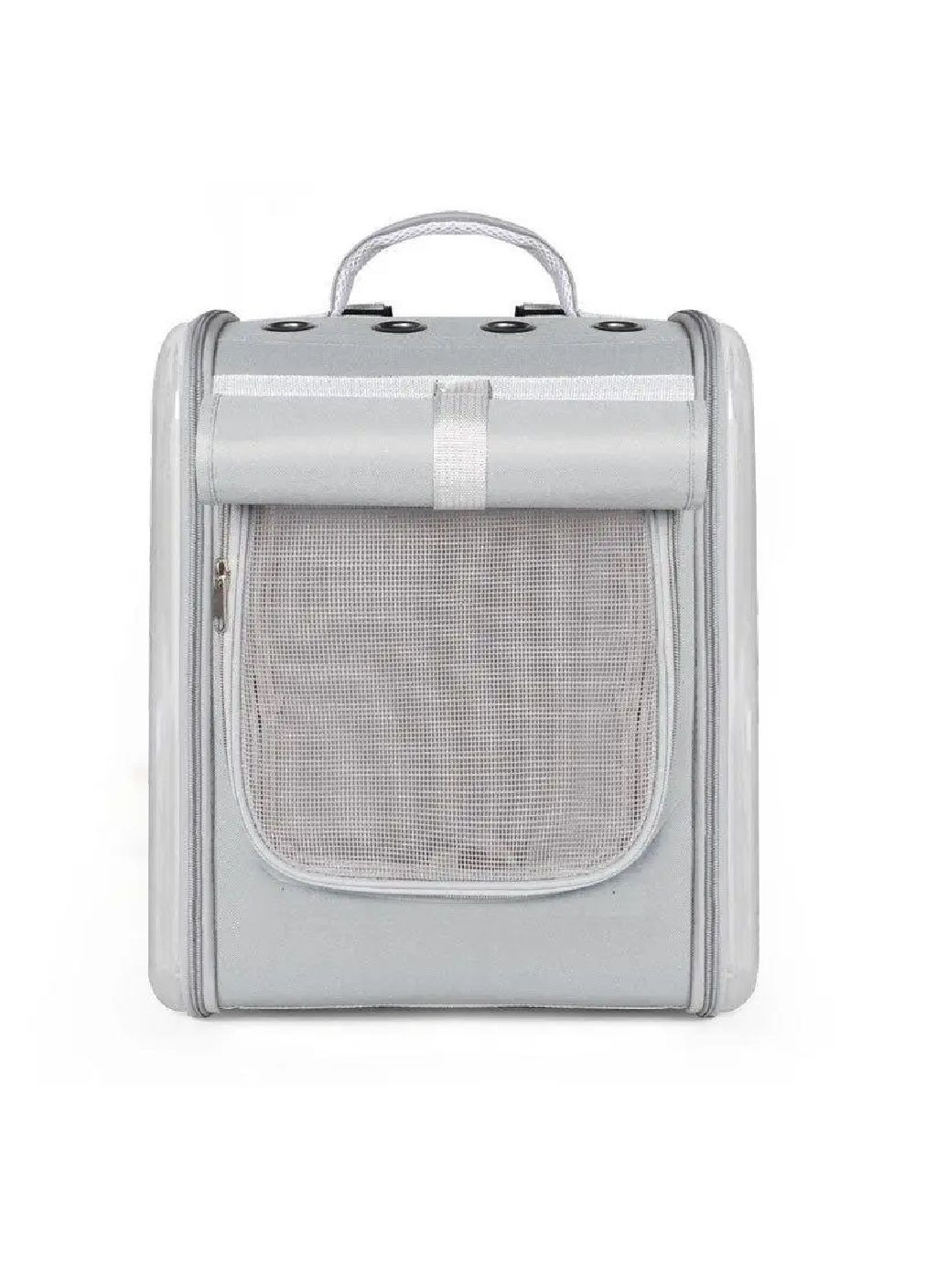 Рюкзак переноска для транспортировки животных кошек собак с прозрачными стенками вентиляцией 39x30x30 см (477235-Prob) Серый Unbranded (295898148)