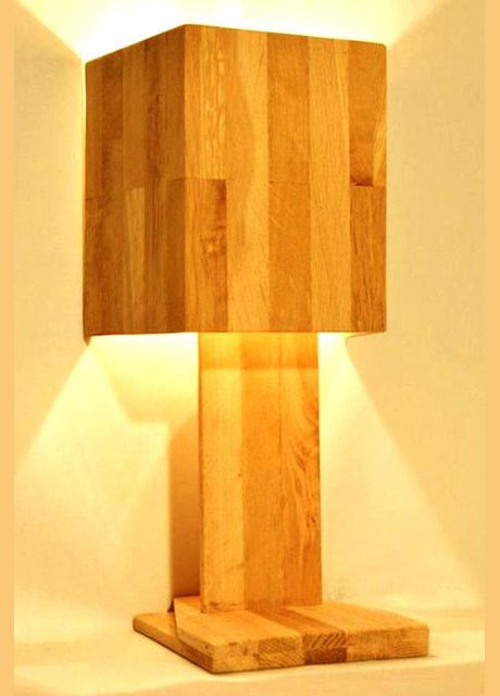 Светильник настольный из дерева Оситан карри (НСС-003903) No Brand (328414802)