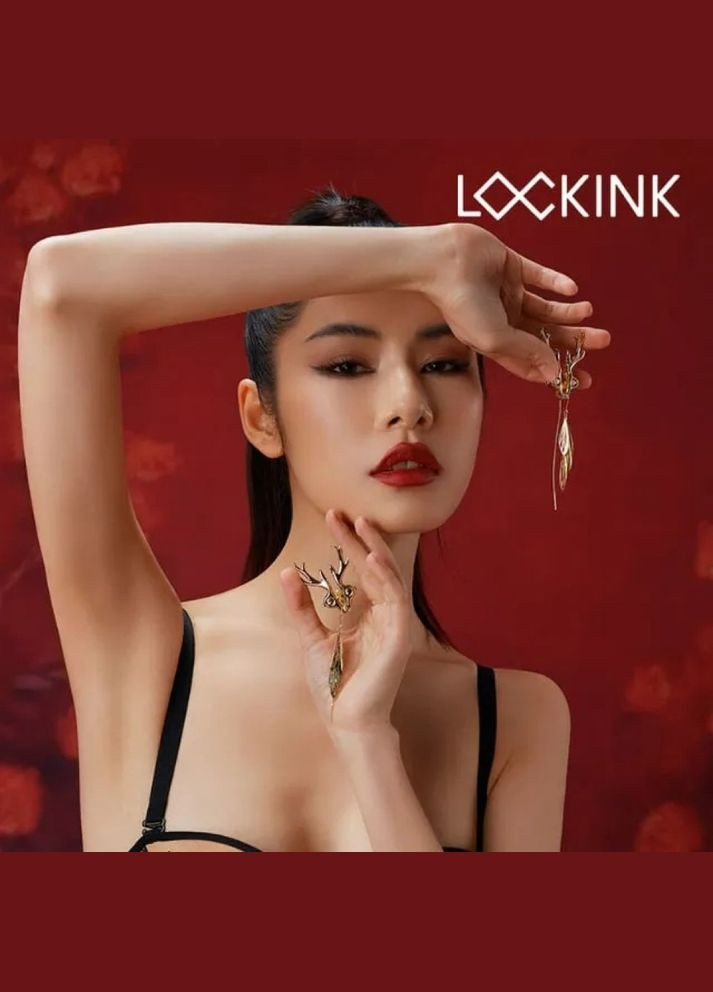 Зажимы для сосков в виде оленей Sevanda Stag Clamps, с подвесками, металлические, золотые CherryLove Lockink (293293813)