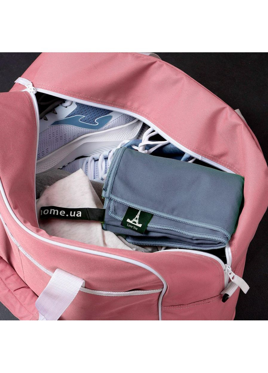 Полотенце спортивное микрофибра с чехлом 80х180 см (60174) Love You синий