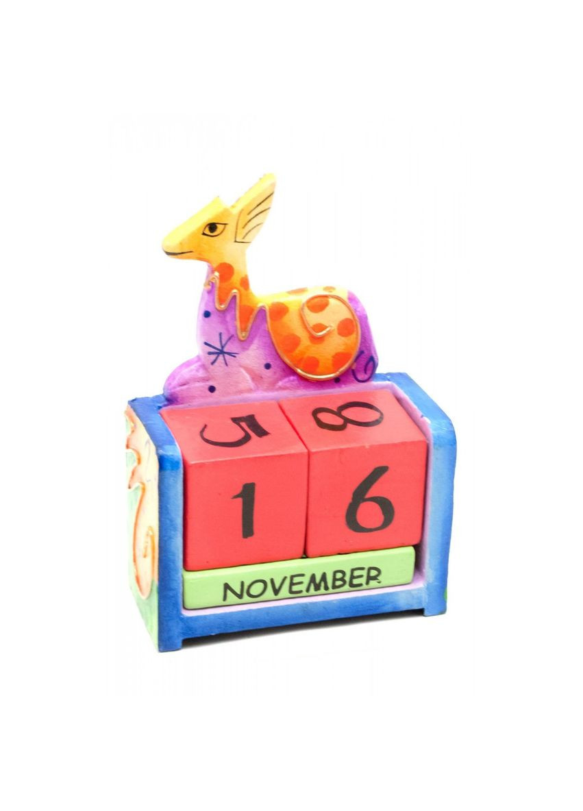 Календар настільний "Жираф" дерево (14,5х10,5х5 см) No Brand (316718924)