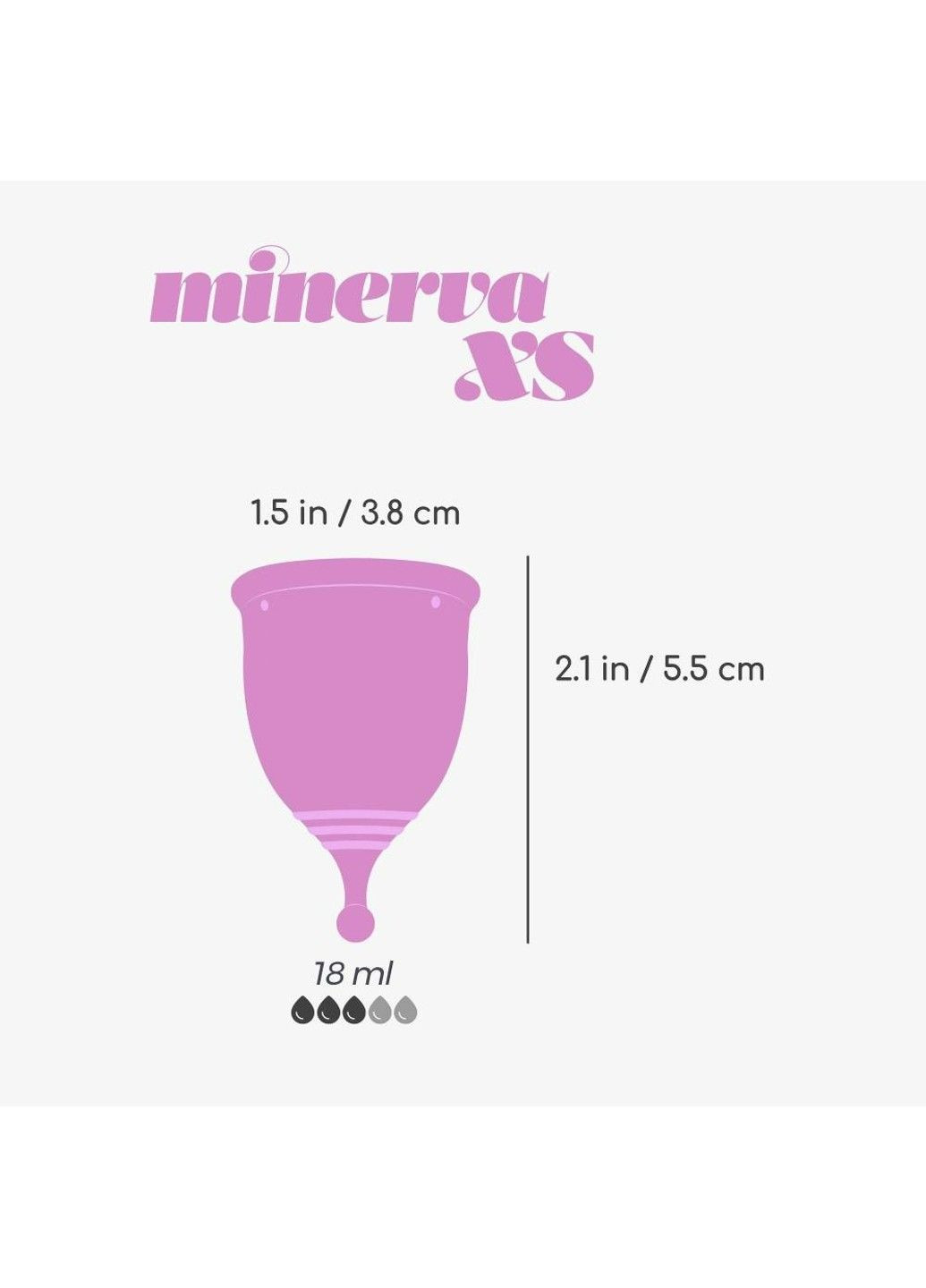 Менструальна чаша, Minerva рожева 5.5 х 3.8 см, розмір XS Crushious (292012204)