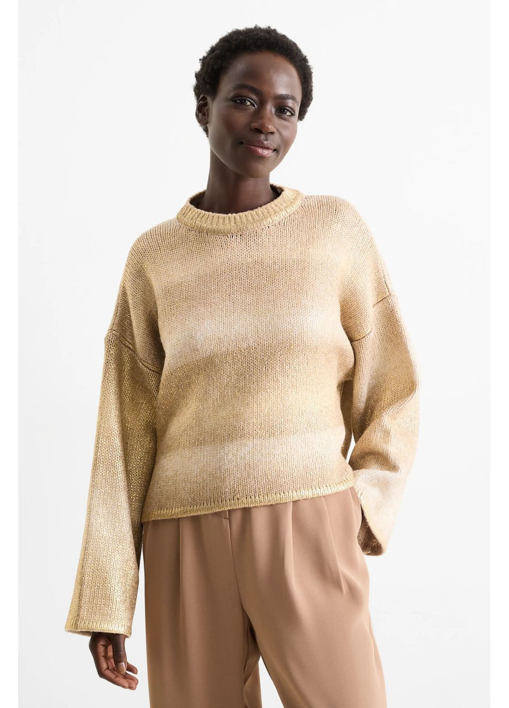 Бежевий демісезонний в'язаний светр C&A