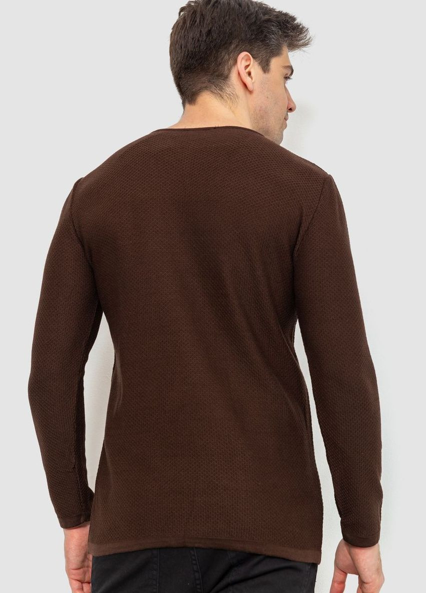 Темно-коричневый демисезонный свитер мужской, цвет бежевый, Ager