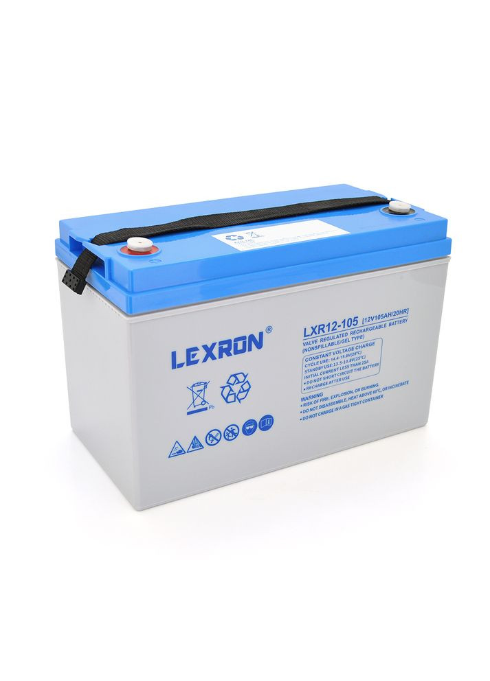 Акумуляторна батарея LXR12-105 GEL 12V 105AH DEEP CYCLE (330 x 171 x219) 30 kg LEXRON (315434299)