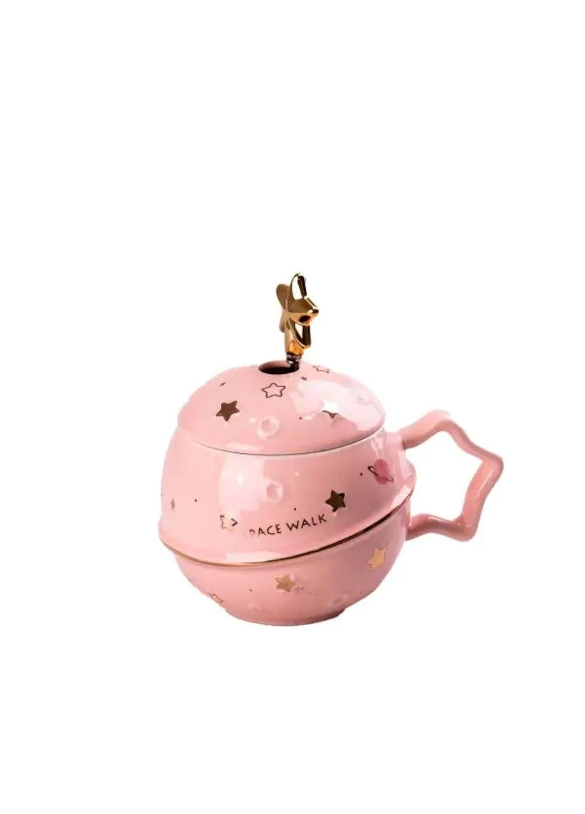 Фарфоровая чашка Space Walk 500мл с крышкой и ложкой HP8226P TS Kitchen (385859301)