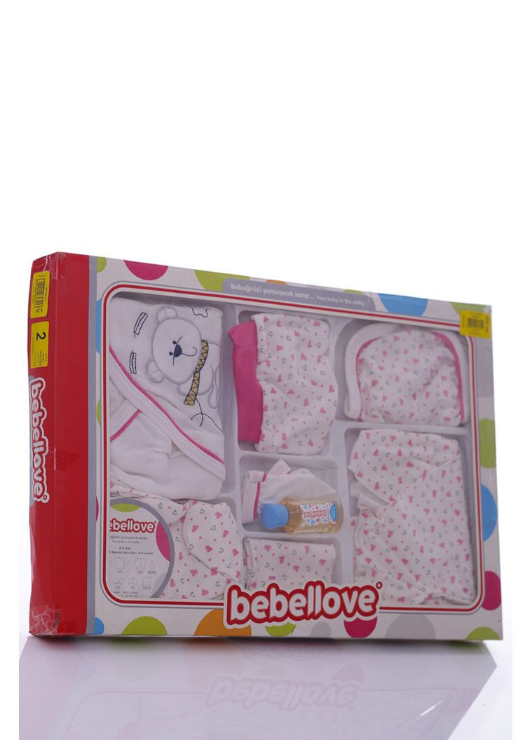 Білий демісезонний комплект з подряпинами та шапочкою трикотажний для дівчинки в коробці bebellove 62 см (40169) BABYKROHA