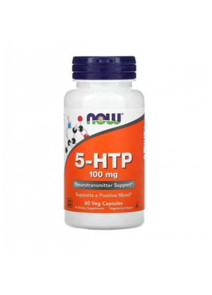 5HTP, 5-гідрокситриптофан,, 100 мг, 60 капсул (NOW-00105) Now Foods (266038933)