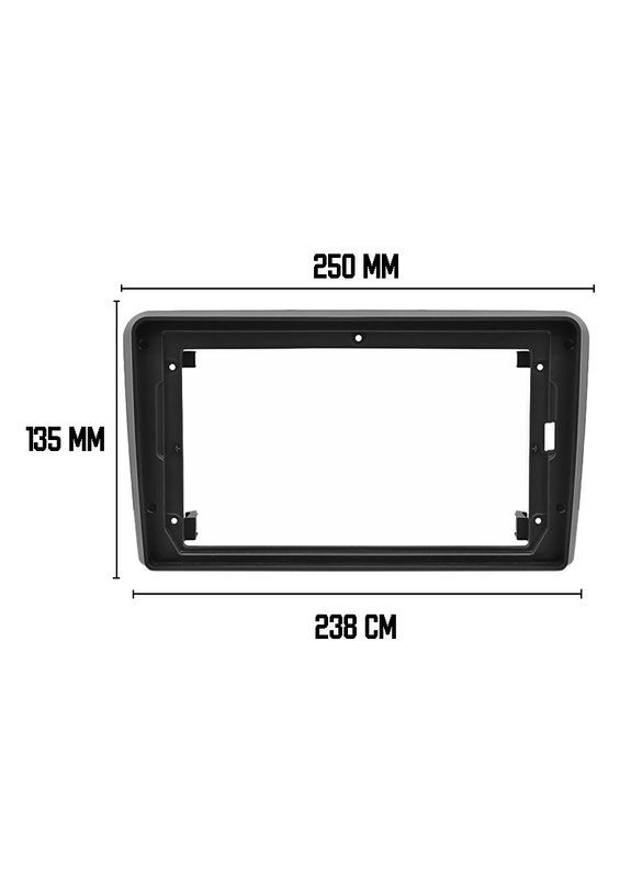 Переходная рамка 9" для авто Audi A3 2008-2012гг Black (6683) Аудио 11шт Lesko (349730066)