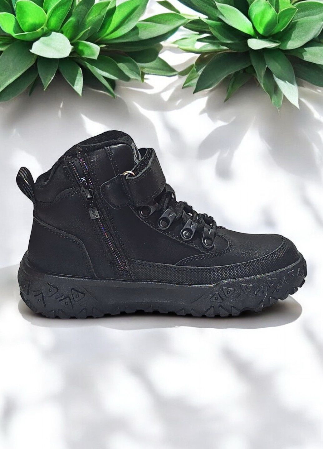 Демісезонні черевики на липучках утеплені для хлопчика 531 чорні Clibee (302737187)