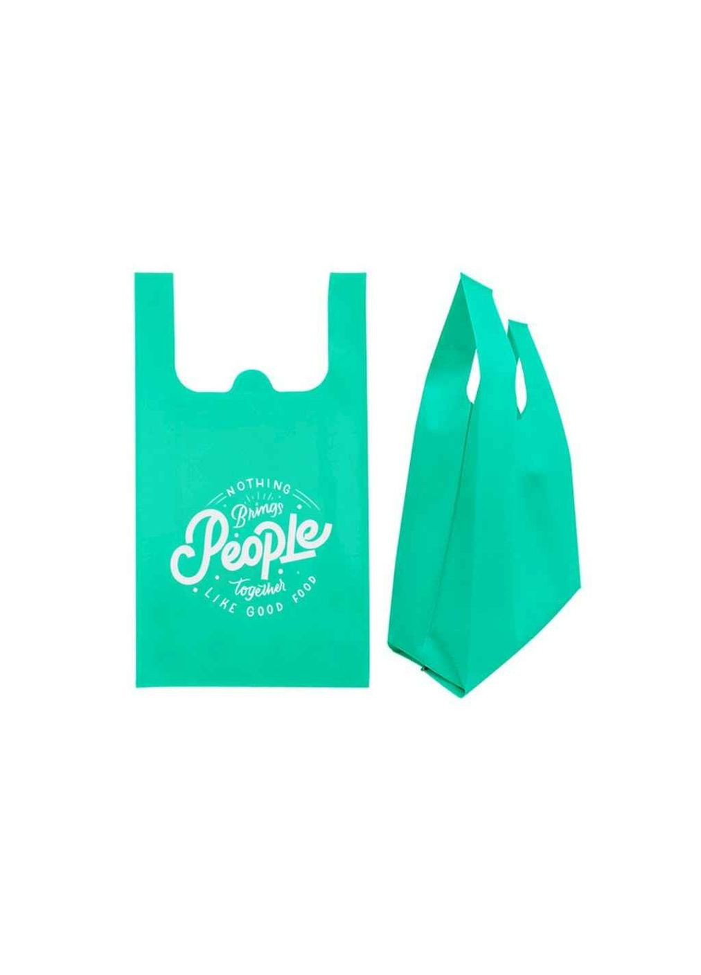 Эко сумка-майка спанбонд с печатью PEOPLE без замка 300-540-130 EcoBag (362711762)