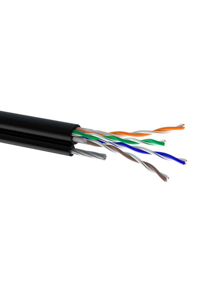 Кабель КППт-ОП (100) 4*2*0,51 (U/UTP-cat.5E), СU, изоляция ПЭ, с трос. 7*0,5 мм, для наружн. работ, 305м. Одескабель (371388451)