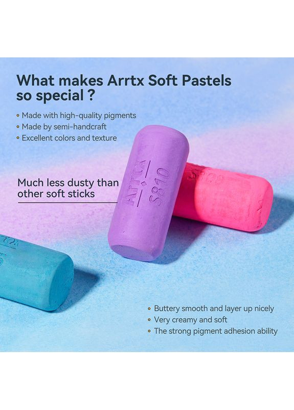 Пастель мягкая ASP-0172B 72 цвета (LC303793) Arrtx (323098700)