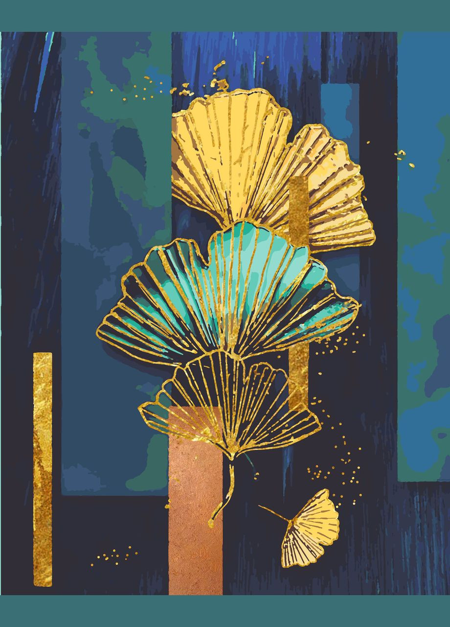 Картина за номерами Золоте листя гінкго 40x50 см (RB-0796) Riviera Blanca (303135949)